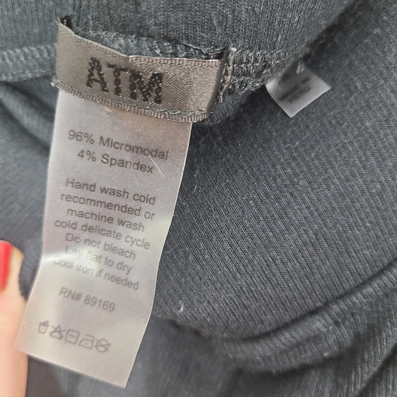 ATM Anthony Thomas Melillo Micromodal Spandex Jogger Stretch Crop Pants Size M - Picture 7 of 8